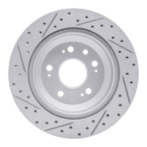 Acura RL Brake Rotor (1) - Rear Right - DFC - Drilled & Slotted Geoperformance - `05-`12