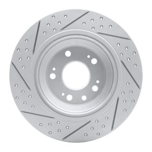 Acura TL Brake Rotor (1) - Rear Right - DFC - Drilled & Slotted Geoperformance - `09-`14