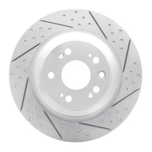 Acura TL Brake Rotor (1) - Rear Right - DFC - Drilled & Slotted Geoperformance - `09-`14