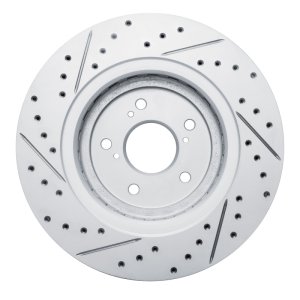 Acura MDX Brake Rotor (1) - Front Right - DFC - Drilled & Slotted Geoperformance - `14-`20