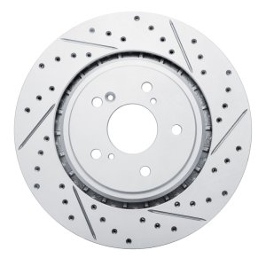 Acura MDX Brake Rotor (1) - Front Right - DFC - Drilled & Slotted Geoperformance - `14-`20