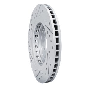 Acura MDX Brake Rotor (1) - Front Right - DFC - Drilled & Slotted Geoperformance - `14-`20