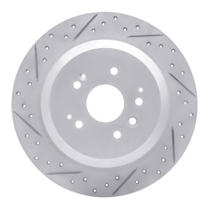 Acura MDX Brake Rotor (1) - Rear Left - DFC - Drilled & Slotted Geoperformance - `14-`16