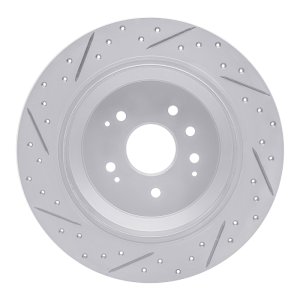 Acura MDX Brake Rotor (1) - Rear Right - DFC - Drilled & Slotted Geoperformance - `14-`16