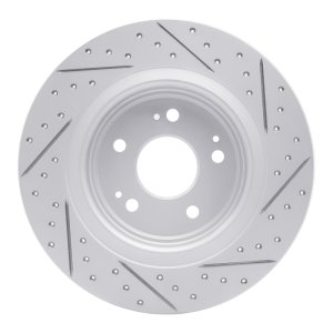 Acura MDX Brake Rotor (1) - Rear Left - DFC - Drilled & Slotted Geoperformance - `17-`20