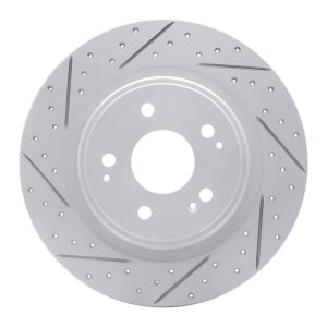 Acura MDX Brake Rotor (1) - Rear Left - DFC - Drilled & Slotted Geoperformance - `17-`20