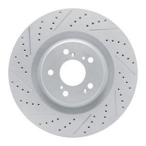 Acura Tlx Brake Rotor (1) - Front Left - DFC - Drilled & Slotted Geoperformance - `21-`26