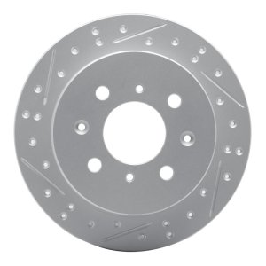 Acura Integra Brake Rotor (1) - Rear Left - DFC - Drilled & Slotted Geoperformance - `88-`01