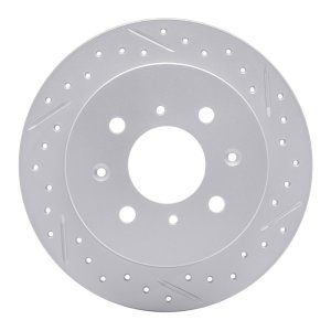 Acura Integra Brake Rotor (1) - Rear Right - DFC - Geoperf Rotors - Drill & Slot - `88-`01