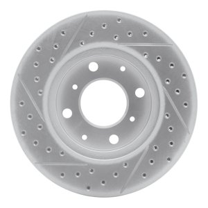 Honda Del Sol Brake Rotor (1) - Front Right - DFC - Drilled & Slotted Geoperformance - `90-`00