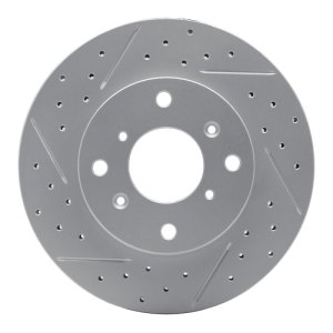 Acura CL Brake Rotor (1) - Front Left - DFC - Drilled & Slotted Geoperformance - `98-`02
