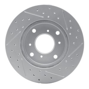 Acura CL Brake Rotor (1) - Front Left - DFC - Drilled & Slotted Geoperformance - `98-`02