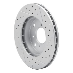 Acura CL Brake Rotor (1) - Front Left - DFC - Drilled & Slotted Geoperformance - `98-`02