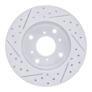 Acura CL Brake Rotor (1) - Front Right - DFC - Drilled & Slotted Geoperformance - `98-`02