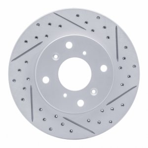 Acura CL Brake Rotor (1) - Front Right - DFC - Drilled & Slotted Geoperformance - `98-`02