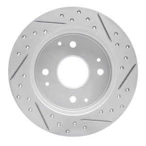 Acura CL Brake Rotor (1) - Rear Left - DFC - Drilled & Slotted Geoperformance - `98-`02