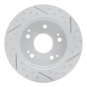 Acura Integra Brake Rotor (1) - Rear Left - DFC - Geoperformance - Drilled & Slotted - `97-`06