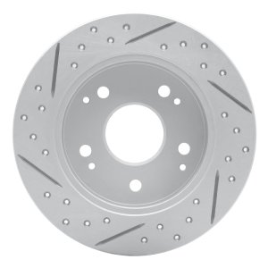 Acura Integra Brake Rotor (1) - Rear Right - DFC - Geoperformance Rotor - Drilled and Slotted - `97-`06