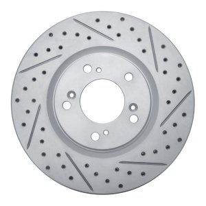 Honda S2000 Brake Rotor (1) - Front Right - DFC - Drilled & Slotted Geoperformance - `00-`09