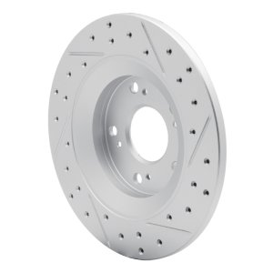 Honda S2000 Brake Rotor (1) - Rear Left - DFC - Geoperformance Drilled & Slotted - `00-`09