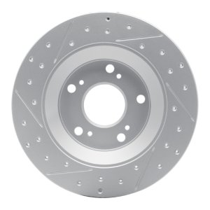 Honda S2000 Brake Rotor (1) - Rear Right - DFC - Geoperformance Drilled & Slotted - `00-`09