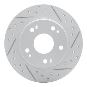 Acura TSX Brake Rotor (1) - Rear Right - DFC - Geoperformance Drilled & Slotted - `03-`08