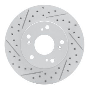 Acura RSX Brake Rotor (1) - Front Left - DFC - Drilled & Slotted Geoperformance - `02-`15