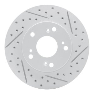 Acura Rsx Brake Rotor (1) - Front Right - DFC - Geoperformance Drilled & Slotted - `02-`15