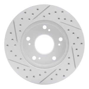 Acura Rsx Brake Rotor (1) - Front Right - DFC - Geoperformance Drilled & Slotted - `02-`15
