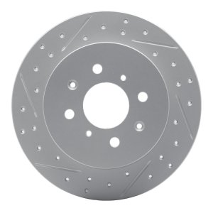 Acura El Brake Rotor (1) - Rear Left - DFC - Geoperformance Drilled & Slotted - `01-`05
