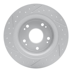 Acura TSX Brake Rotor (1) - Rear Right - DFC - Drilled & Slotted Geoperformance - `05-`22