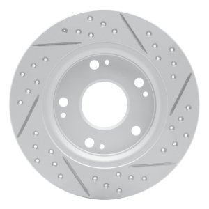 Honda Cr-Z Brake Rotor (1) - Rear Left - DFC - Drilled & Slotted Geoperformance - `11-`15 Honda Cr-Z Brake Rotor (1) - Rear Left - DFC - Drilled & Slotted Geoperformance - `11-`15