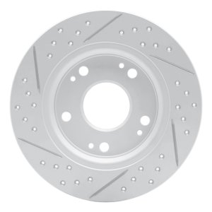 Honda Cr-Z Brake Rotor (1) - Rear Right - DFC - Geoperformance Rotor - Drilled & Slotted - `11-`15