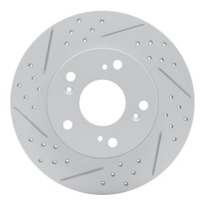 Acura Ilx Brake Rotor (1) - Front Left - DFC - Drilled & Slotted Geoperformance - `12-`15