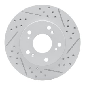 Acura Ilx Brake Rotor (1) - Front Right - DFC - Drilled & Slotted Geoperformance - `12-`15
