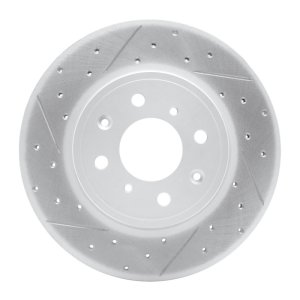 Honda Fit Brake Rotor (1) - Front Left - DFC - Drilled & Slotted Geoperformance - `15-`20