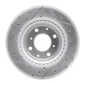 Honda Fit Brake Rotor (1) - Front Right - DFC - Drilled & Slotted Geoperformance - `15-`20