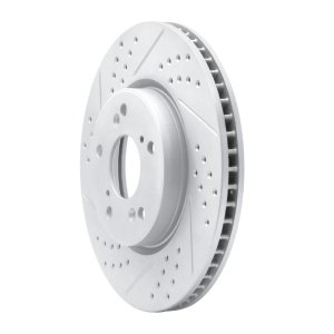 Honda Accord Sedan Brake Rotor (1) - Front Left - DFC - Drilled & Slotted Geoperformance - `13-`22