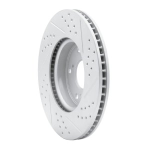 Honda Accord Sedan Brake Rotor (1) - Front Left - DFC - Drilled & Slotted Geoperformance - `13-`22