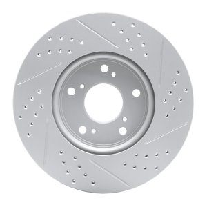 Honda Accord Sedan Brake Rotor (1) - Front Left - DFC - Drilled & Slotted Geoperformance - `13-`22
