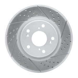 Honda Accord Brake Rotor (1) - Front Right - DFC - Drilled & Slotted Geoperformance - `13-`22