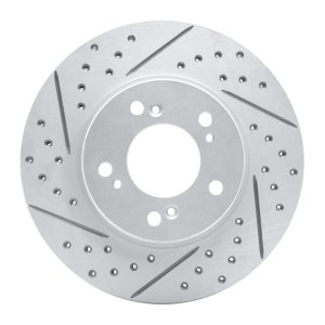Acura Legend Brake Rotor (1) - Front Left - DFC - Drilled & Slotted Geoperformance - `91-`01