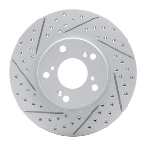 Acura Csx Brake Rotor (1) - Front Left - DFC - Drilled & Slotted Geoperformance - `98-`22