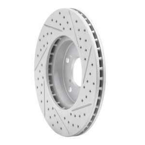 Acura Csx Brake Rotor (1) - Front Left - DFC - Drilled & Slotted Geoperformance - `98-`22