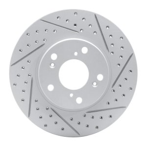 Acura CSX Brake Rotor (1) - Front Right - DFC - Geoperformance Drilled & Slotted - `98-`22