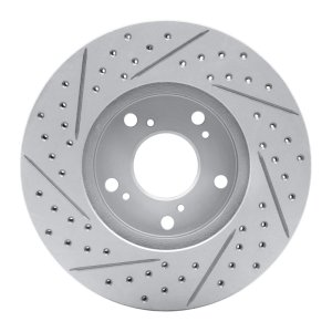 Acura CSX Brake Rotor (1) - Front Right - DFC - Geoperformance Drilled & Slotted - `98-`22