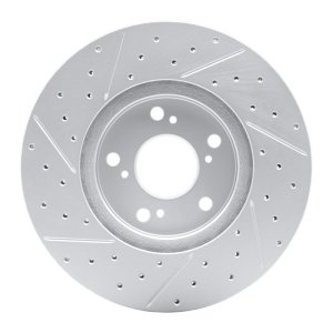 Acura TSX Brake Rotor (1) - Front Right - DFC - Drilled & Slotted Geoperformance - `99-`14