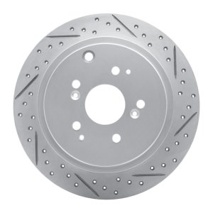 Acura MDX Brake Rotor (1) - Rear Right - DFC - Geoperformance Drilled & Slotted - `01-`08