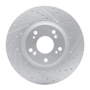 Acura Csx Brake Rotor (1) - Front Right - DFC - Drilled & Slotted Geoperformance - `02-`15