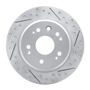 Honda CR-V Brake Rotor (1) - Rear Right - DFC - Geoperformance Drilled & Slotted - `02-`04